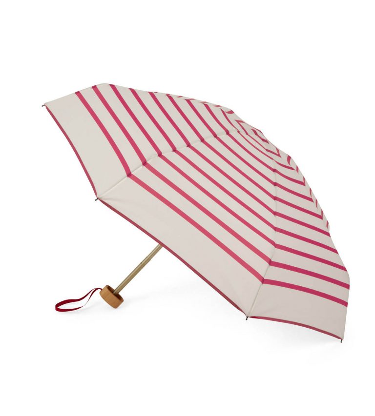 Anatole Paris Paraply striper rød-rosa