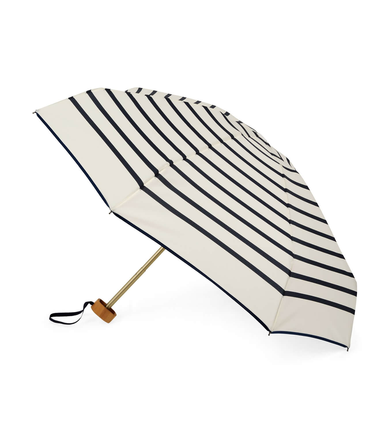 Anatole Paris Paraply hvit med marineblå striper
